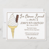 Soft Serve Cone Ice Cream Social Birthday Party