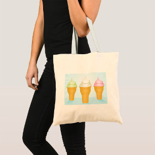Soft Serve Ice Cream Cones Fun Summer Dessert  Tote Bag
