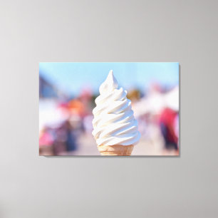 Soft serve ice cream post canvas print