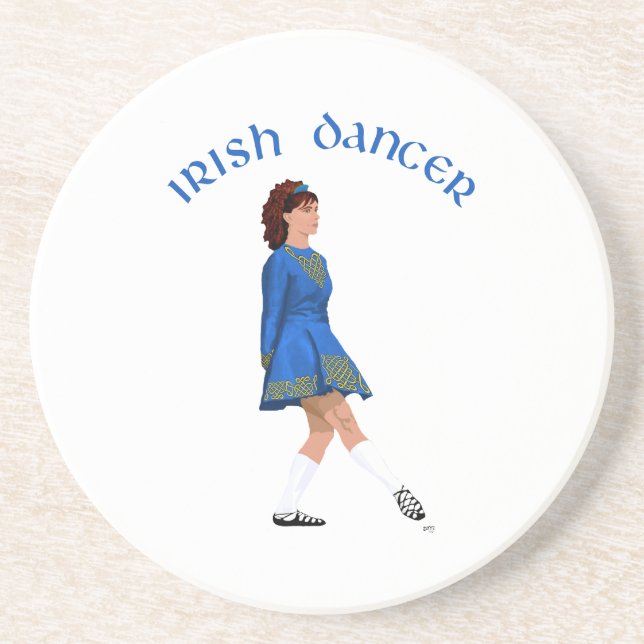 Soft Shoe Irish Dancer in Blue Coaster (Front)
