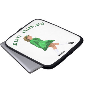 Soft Shoe Irish Dancer in Green Laptop Sleeve