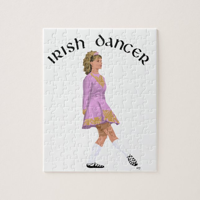 Soft Shoe Irish Dancer in Pink Jigsaw Puzzle (Vertical)
