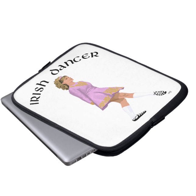 Soft Shoe Irish Dancer in Pink Laptop Sleeve (Front Bottom)