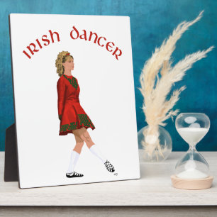 Soft Shoe Irish Dancer in Red Plaque