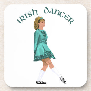 Soft Shoe Irish Dancer in Turquoise Coaster