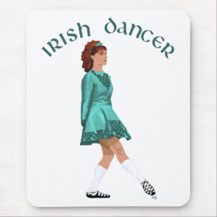 Soft Shoe Irish Dancer in Turquoise Mouse Pad
