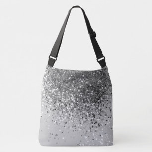 Soft Silver Gray Glitter #1 Crossbody Bag