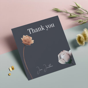 Soft simple  minimal bloom thank you card