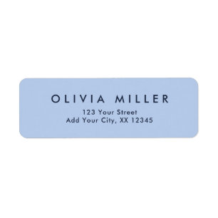 Soft Sky Blue - Classic Address Label