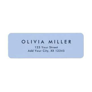 Soft Sky Blue - Classic Address Label