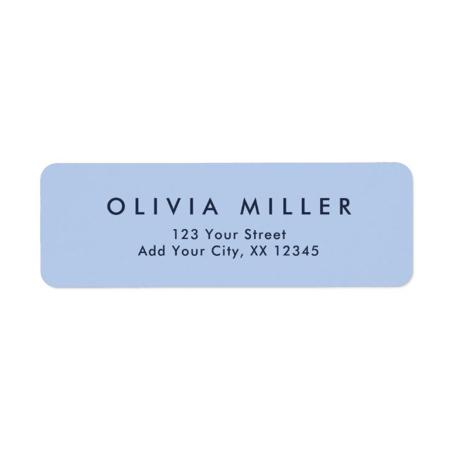 Soft Sky Blue - Classic Address Label (Front)