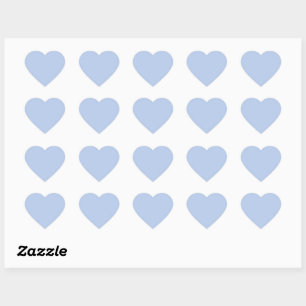 Soft Sky Blue Cute Heart Sticker