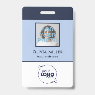 Soft Sky Blue - Minimalist ID Badge