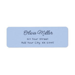 Soft Sky Blue - Modern Address Label