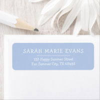 Soft Sky Blue - Stylish Return Address Labels