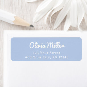 Soft Sky Blue - Trendy Address Label