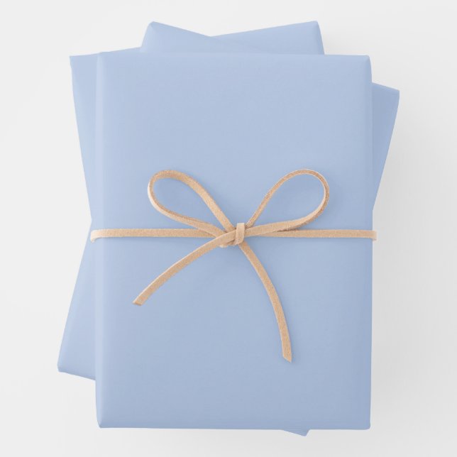 Soft Sky Blue Wrapping Paper Sheets (In situ)