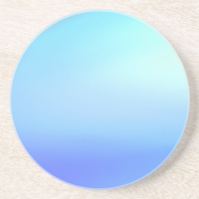Soft Sky Sandstone Coaster (Front)