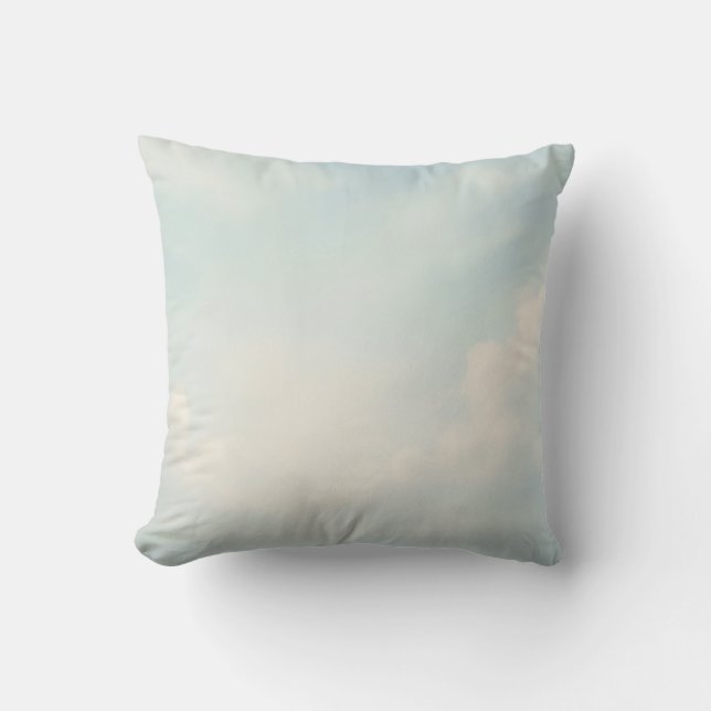Soft Sky Throw Pillow (Front)