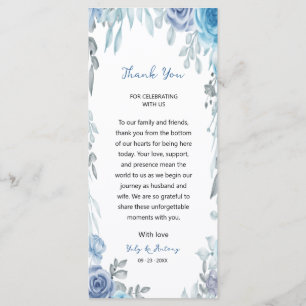 Soft Slate Blue Botanical Place Gratitude Programme