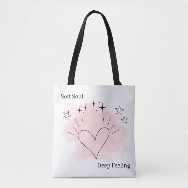 Soft Soul Deep Feeling Personalized Tote Bag (Front)