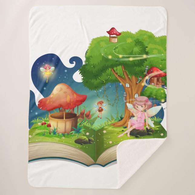 Soft Sparkle Friends Sherpa Blanket (Front)