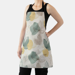 Soft Spring Botanical All-Over Print Apron