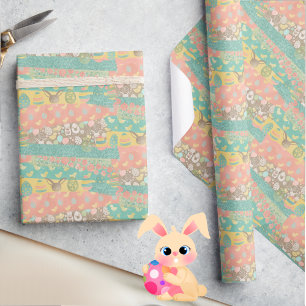 Soft Spring Easter Colours Cute Yellow Chicks Wrapping Paper