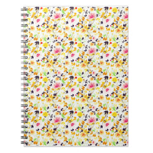 Soft spring floral notebook