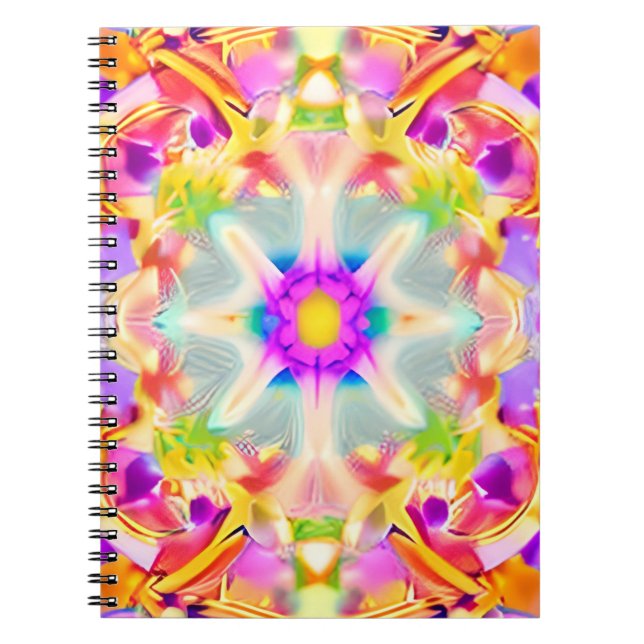 Soft Spring Pastels Tie Dye Pattern Notebook (Front)