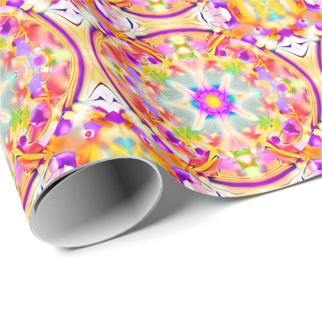 Soft Spring Pastels Tie Dye Pattern Wrapping Paper (Roll Corner)