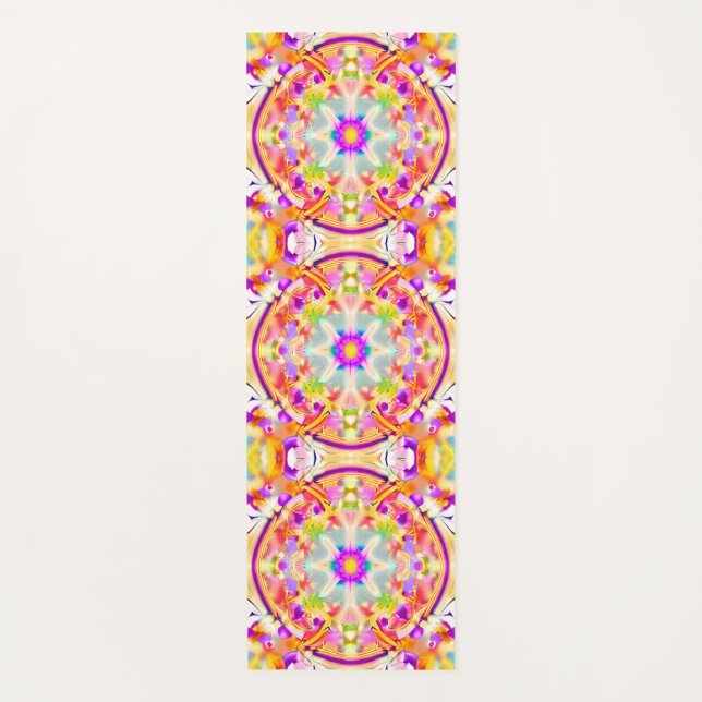 Soft Spring Pastels Tie Dye Pattern Yoga Mat (Front)