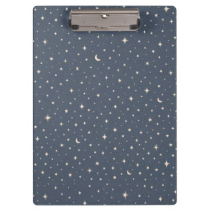 Soft Star Pattern Aesthetic Clipboard