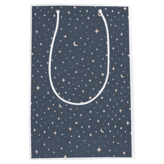Soft Star Pattern Aesthetic Medium Gift Bag (Front)