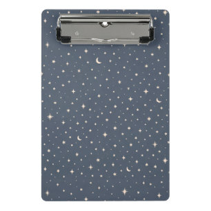 Soft Star Pattern Aesthetic Mini Clipboard