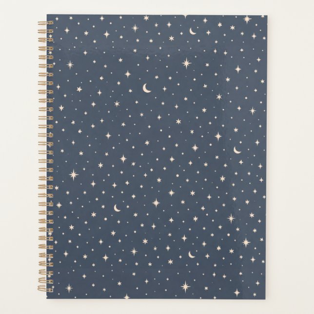 Soft Star Pattern Aesthetic Planner (Front)