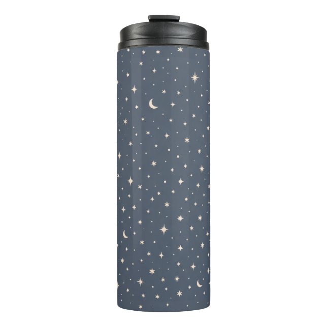 Soft Star Pattern Aesthetic Thermal Tumbler (Front)