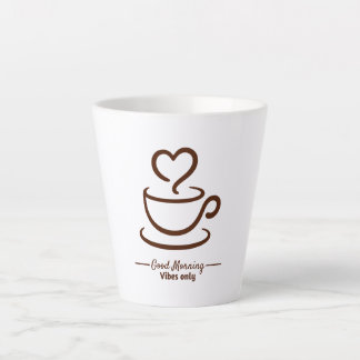 Soft Start Latte Coffee Mug – Minimalist Heart Cup