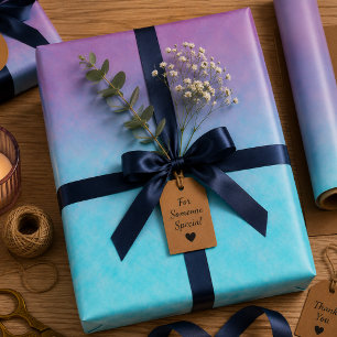 Soft Static Between Stars Wrapping Paper Sheet