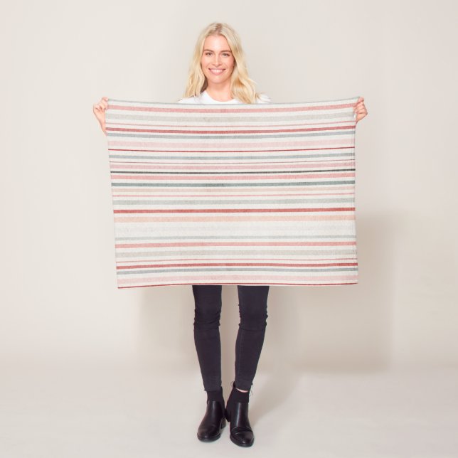 Soft Striped Fleece Blanket (In Situ)