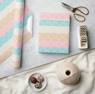 Soft Striped Wrapping Pattern Roll Paper