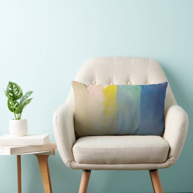 “Soft Stripes” – Colourful Design Lumbar Cushion (Chair)