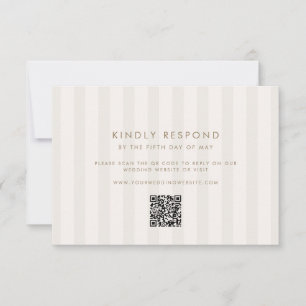 Soft Stripes Wedding RSVP Card