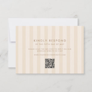 Soft Stripes Wedding RSVP Card