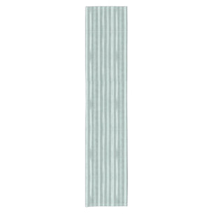 Soft Stylish Duck Egg Blue Striped Cottage Short Table Runner
