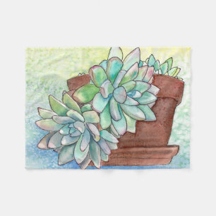 Soft Succulent Fleece Blanket