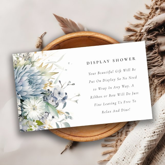 Soft Succulent Floral Display Shower Baby Shower Enclosure Card (Creator Uploaded)
