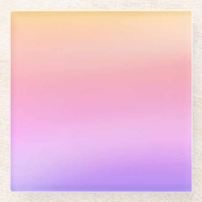 soft sunset glass coaster (Front)