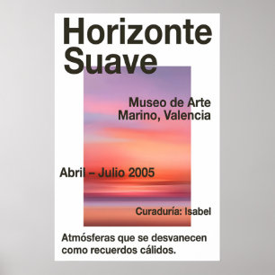 Soft Sunset Horizon Poster Spanish Exhibition Wall