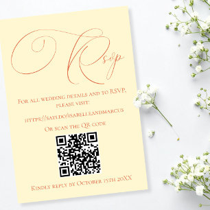 Soft Sunset Hues Wedding Website RSVP Card